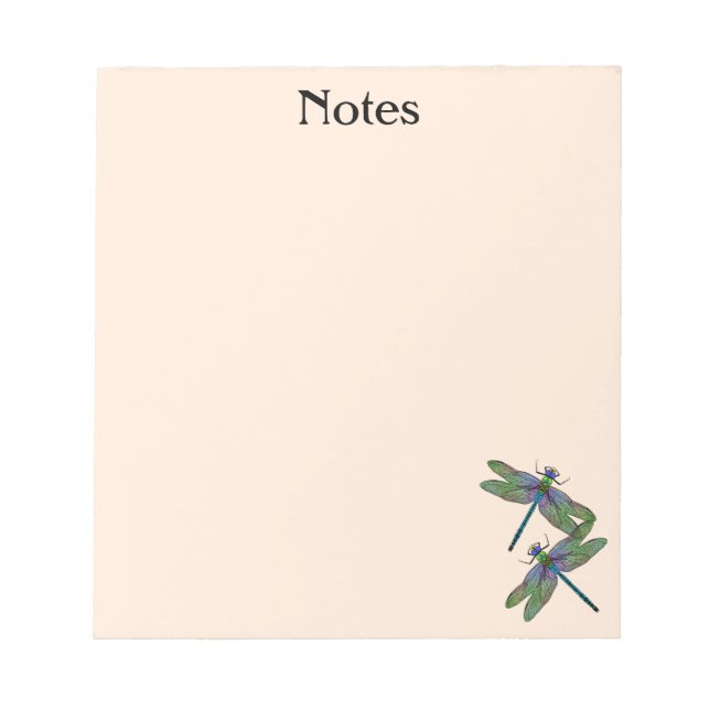 Personalized Colorful Emperor Dragonfly Notepad (Front)