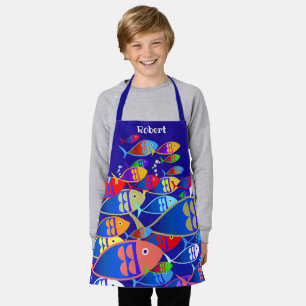 Personalized Colorful Fish Apron