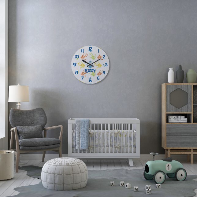 Personalized Colorful Little Hands Clock (Creator Uploaded)