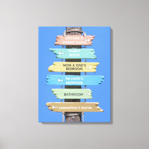 Personalized Colorful Rustic Beach Sign