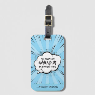 Personalized Comic Book Art Luggage Tag