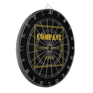 Personalized Company Black Modern Custom Business Dartboard