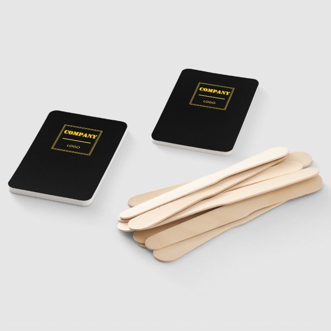 Personalized Company Black Modern Custom Business Hand Fan (Non-assembled)