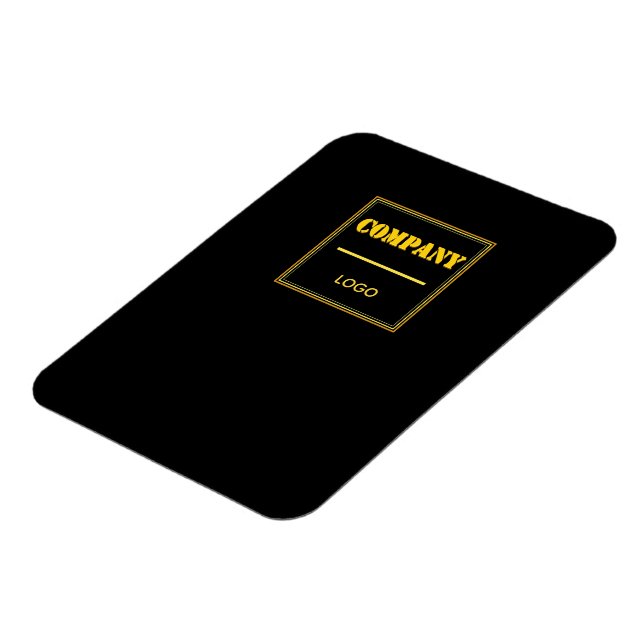Personalized Company Black Modern Custom Business Magnet (Left Side)