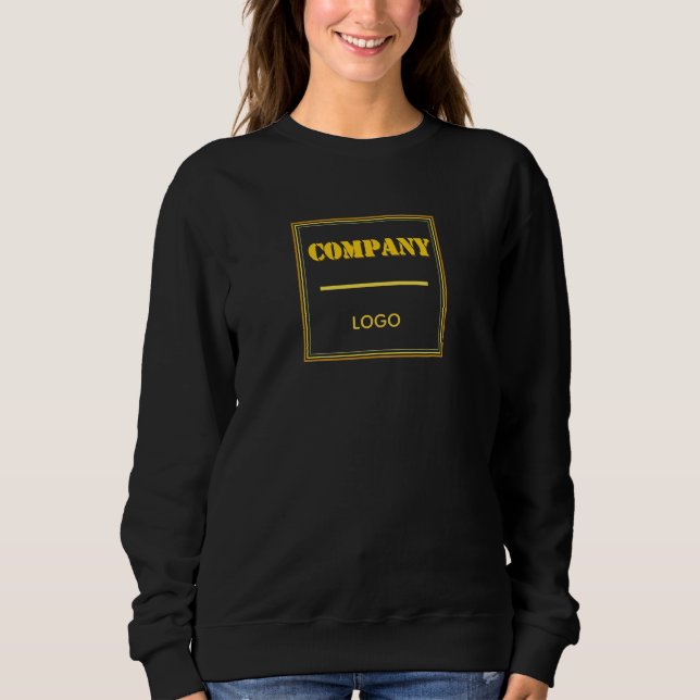 Personalized Company Black Modern Custom Business Sweatshirt (Front)
