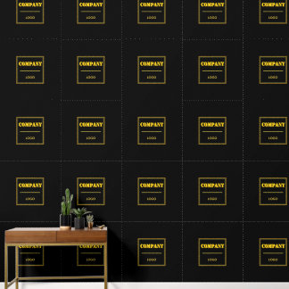Personalized Company Black Modern Custom Business Wallpaper