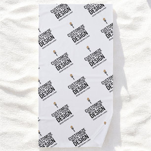 Personalized Company Branded Custom Minimalist Beach Towel