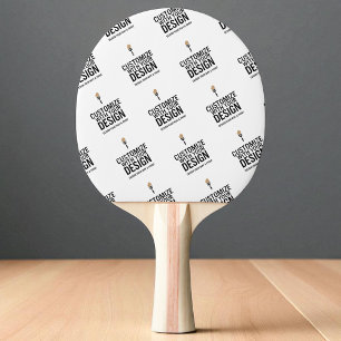 Personalized Company Branded Custom Minimalist  Ping Pong Paddle