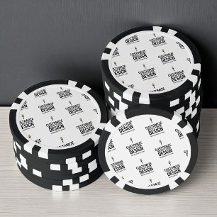Personalized Company Branded Custom Minimalist Poker Chips