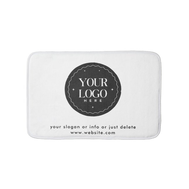 Personalized Company Logo | Custom Business Gift Bath Mat (Front)