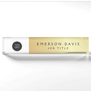 Personalized Company Logo Custom Business Nameplate