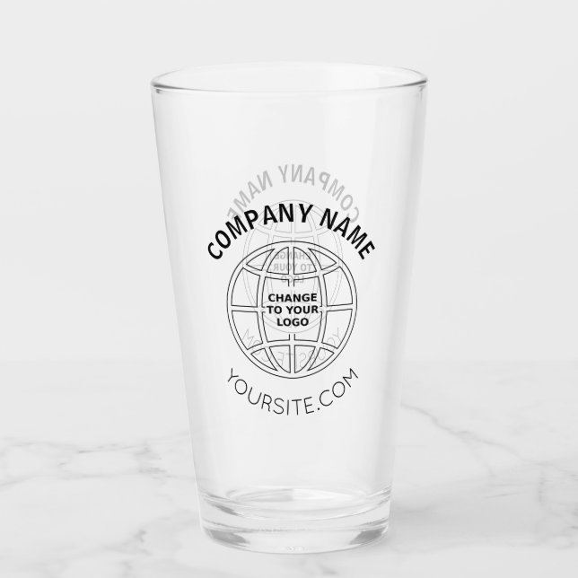 PERSONALIZED COMPANY LOGO WEB ADDRESS GLASS (Front)