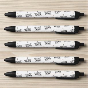 Personalized Company Small Business Custom Black Ink Pen