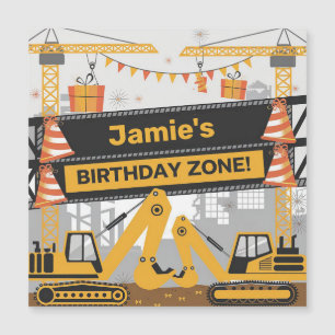Personalized Construction Birthday Zone Design