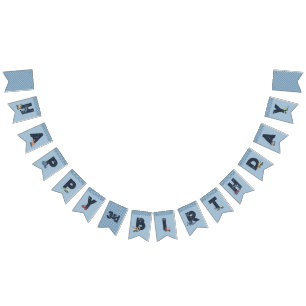 Personalized Construction Truck Happy Birthday Bunting