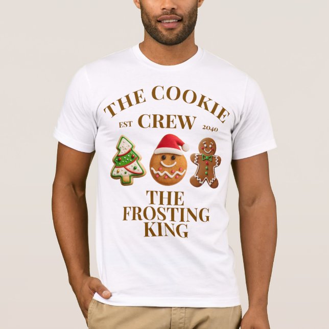 Personalized Cookie Crew Funny Christmas Matching T-Shirt (Front)