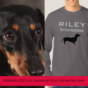 PERSONALIZED Cool Dachshund Doxie Wiener Dog T-Shirt