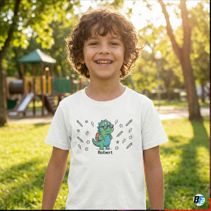 Personalized Cool Dinosaur Monster Back to School T-Shirt