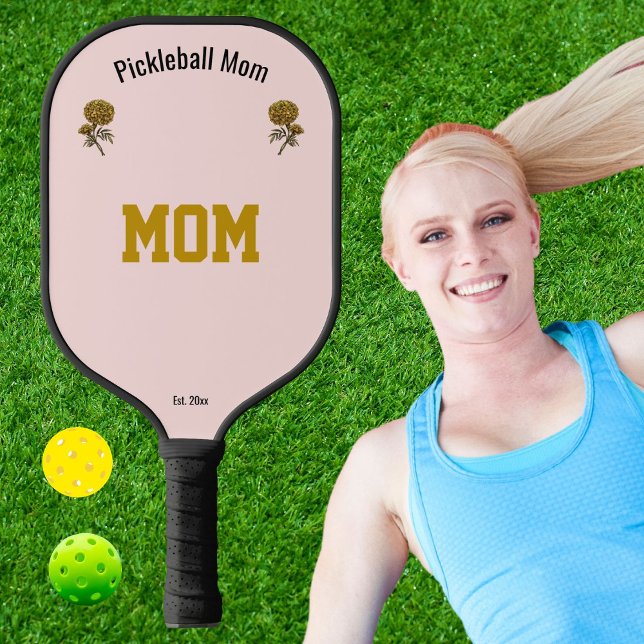 Personalized Cool Pink Elegant Pickleball Mom Gift Paddle (Creator Uploaded)