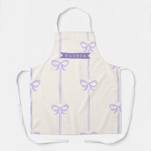Personalized Coquette Bow Name Girly Aesthetic Apron
