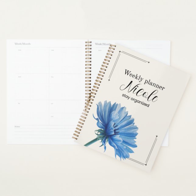Personalized Cornflower Weekly Planner  (Display)