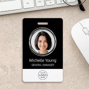 Personalized Corporate Employee ID Black ID Badge