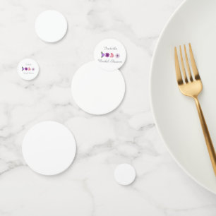 Personalized Cosmos Floral Bridal Shower Confetti