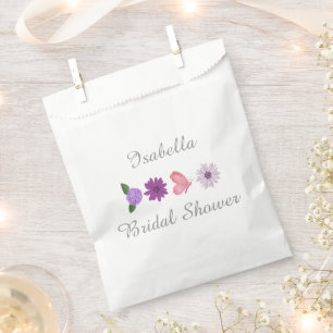 Personalized Cosmos Floral Bridal Shower Favour Bags