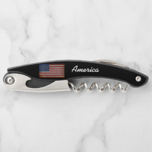 PERSONALIZED COUNTRY FLAG CUSTOMIZABLED CORKSCREW