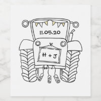 Personalized Country Wedding Tractor