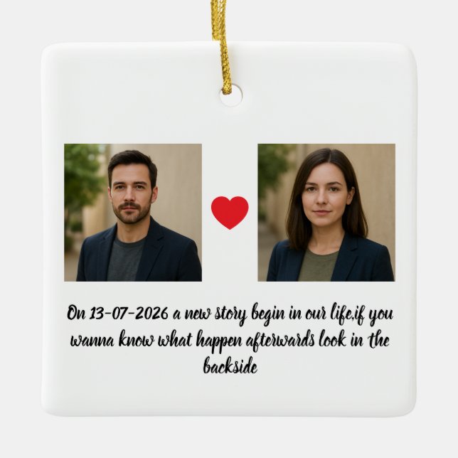 Personalized Couple & Family Ornament (Front)