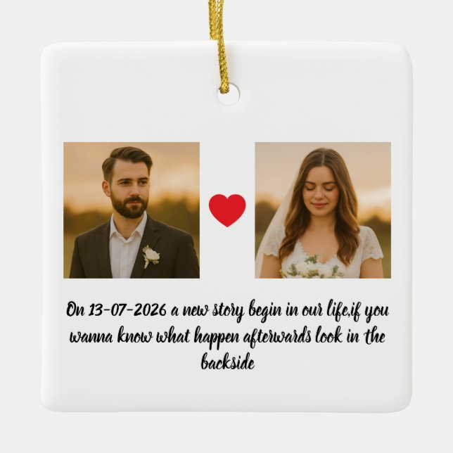 Personalized Couple & Family Ornament (Front)
