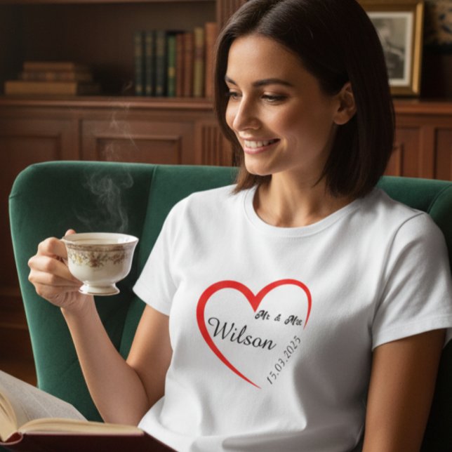 Personalized Couple Heart Shirt for Her  (Creator Uploaded)