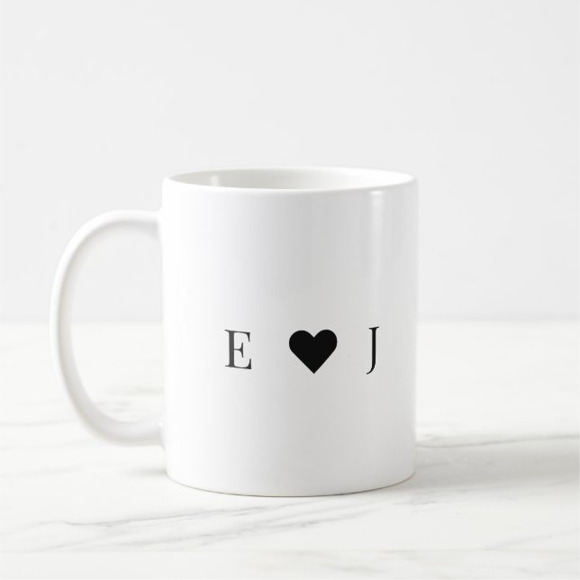 Personalized Couple Initial Mug | Heart Initial (Left)