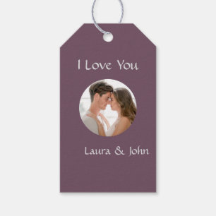Personalized Couple Photo & Names Gift Tags