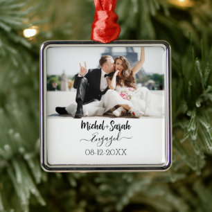 Personalized Couple Porcelain Photo Ornament