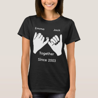 Personalized couple with custom names and year T-Shirt
