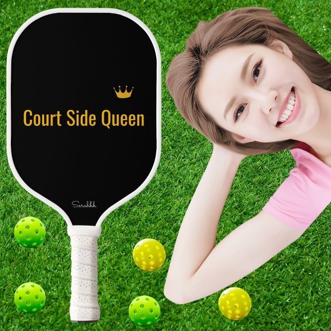 Personalized Court Side Queen Pickleball Mom Gift Paddle (Creator Uploaded)