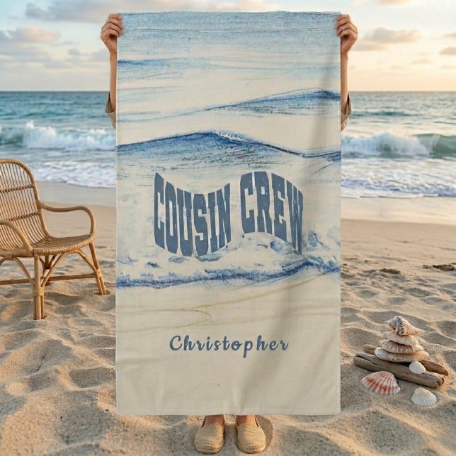 Personalized Cousin Crew Beach Towel  (Personalized Cousin Crew Beach Towel)