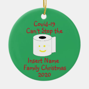 Personalized Covid-19 Can't Stop Christmas Ceramic Tree Decoration
