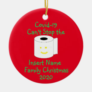Personalized Covid-19 Can't Stop Christmas Ceramic Tree Decoration