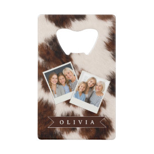 Personalized Cow Print Cowgirl Western Style Gift