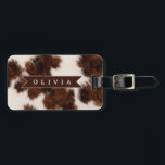 Personalized Cow Print Cowgirl Western Style Gift Luggage Tag<br><div class="desc">There is something timeless and effortlessly cool about cow print. It seems fun, fashionable, and a touch daring because it combines rustic charm with contemporary design. This personalized cow print collection was created for people who love western inspired aesthetics, cozy country vibes, and designs that feel both trendy and personal....</div>