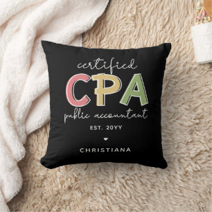 Personalized CPA Certified Public Accountant Gifts Cushion