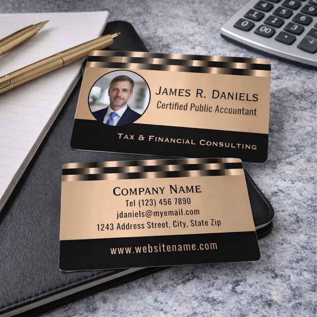 Personalized CPA Tax Preparer Photo Business Card (Creator Uploaded)