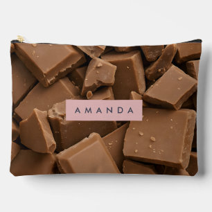 Personalized Creamy Milk Chocolate Chunk Accessory Pouch