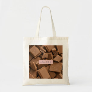 Personalized Creamy Milk Chocolate Chunk Tote Bag