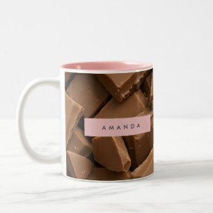 Personalized Creamy Milk Chocolate Chunk Two-Tone Coffee Mug