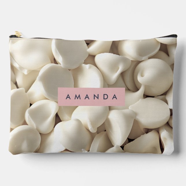 Personalized Creamy White Chocolate Candy  Accessory Pouch (Front)