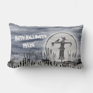 Personalized Creepy Halloween Scarecrow Cushion
